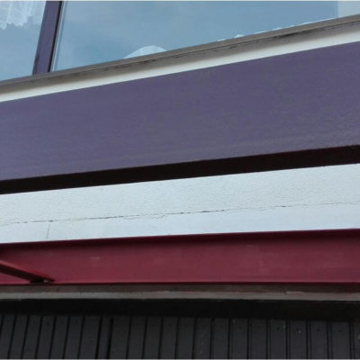 Terrassenbalken mit Korissionsschutz gestrichen